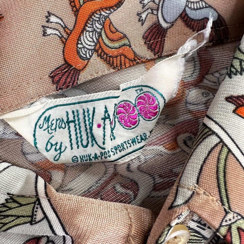 Vintage | Huk A Poo | Aztec Ducks | Dagger Collar | Small Mens or Medium Women - Picture 3 of 7